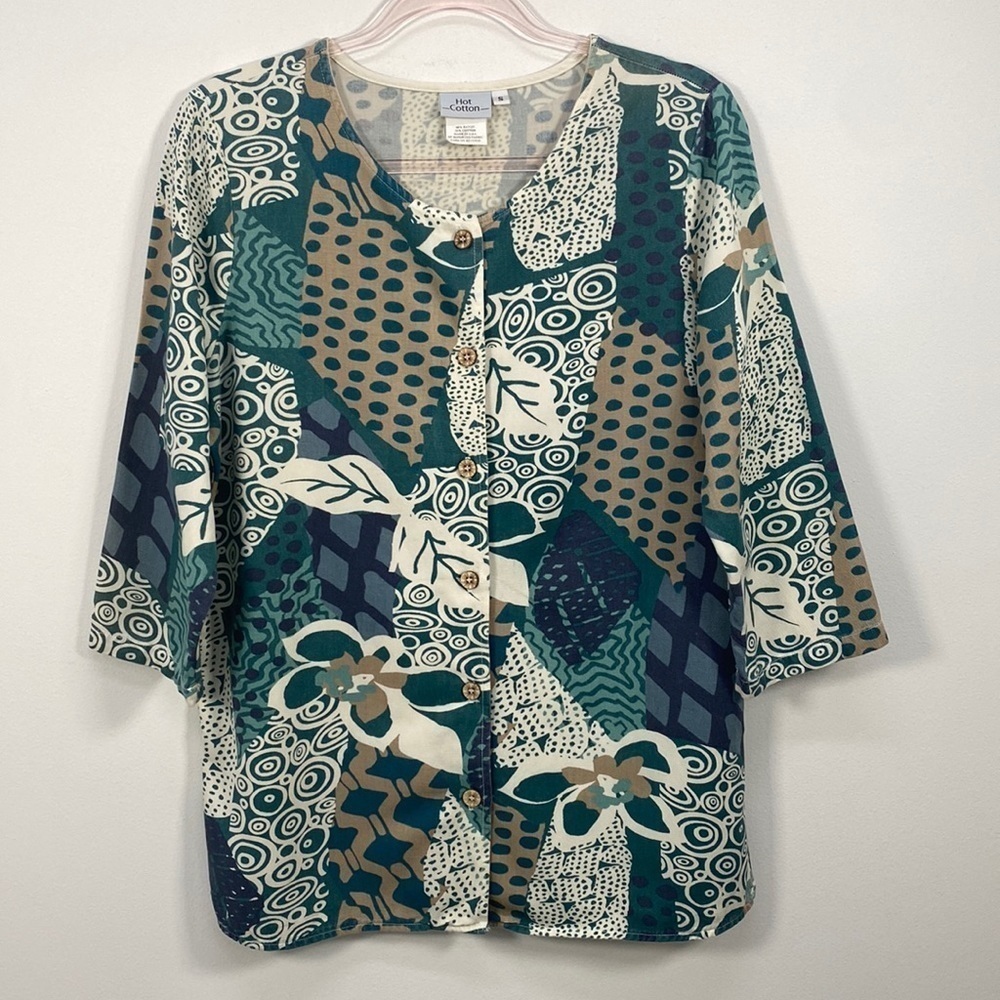 Hott Cotton Rayon Blend Tunic Top women's Small